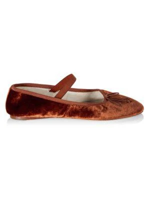 商品Loeffler Randall|Leonie Velvet Ballet Flats,价格¥1088,第1张图片详细描述