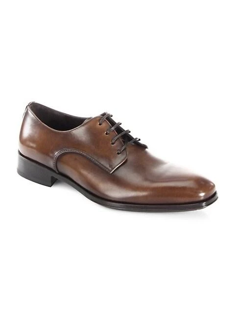 商品Salvatore Ferragamo|Daniel Original Leather Derby Shoes,价格¥1615,第2张图片详细描述