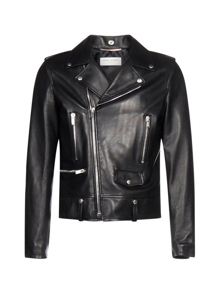 商品Yves Saint Laurent|Saint Laurent Leather Biker Jacket,价格¥20866,第1张图片