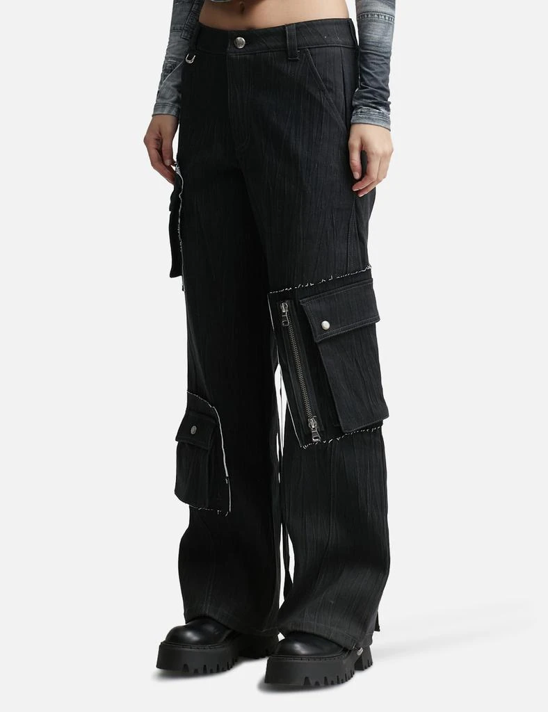 商品ANDERSSON BELL|MULINA CRINKLE DENIM CARGO PANTS,价格¥2096,第2张图片详细描述