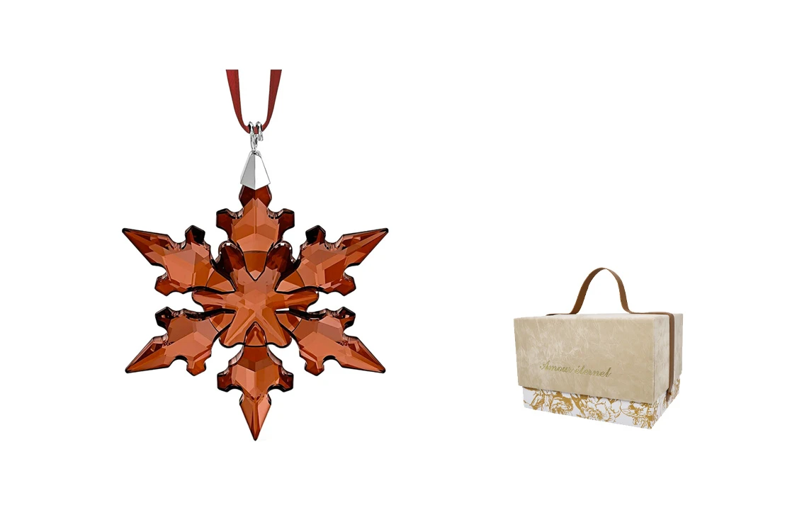 商品[国内直发] Swarovski|施华洛世奇 雪花车挂 红色,价格¥412,第3张图片详细描述