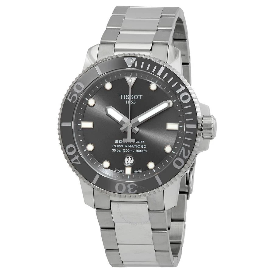 商品Tissot|Seastar Automatic Grey Dial Men's Watch T120.407.11.081.01,价格¥4127,第1张图片