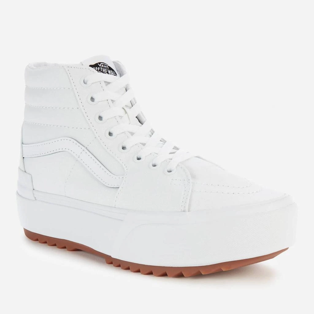 商品Vans|Vans Women's Canvas Sk8-Hi Stacked Trainers - True White,价格¥557,第2张图片详细描述