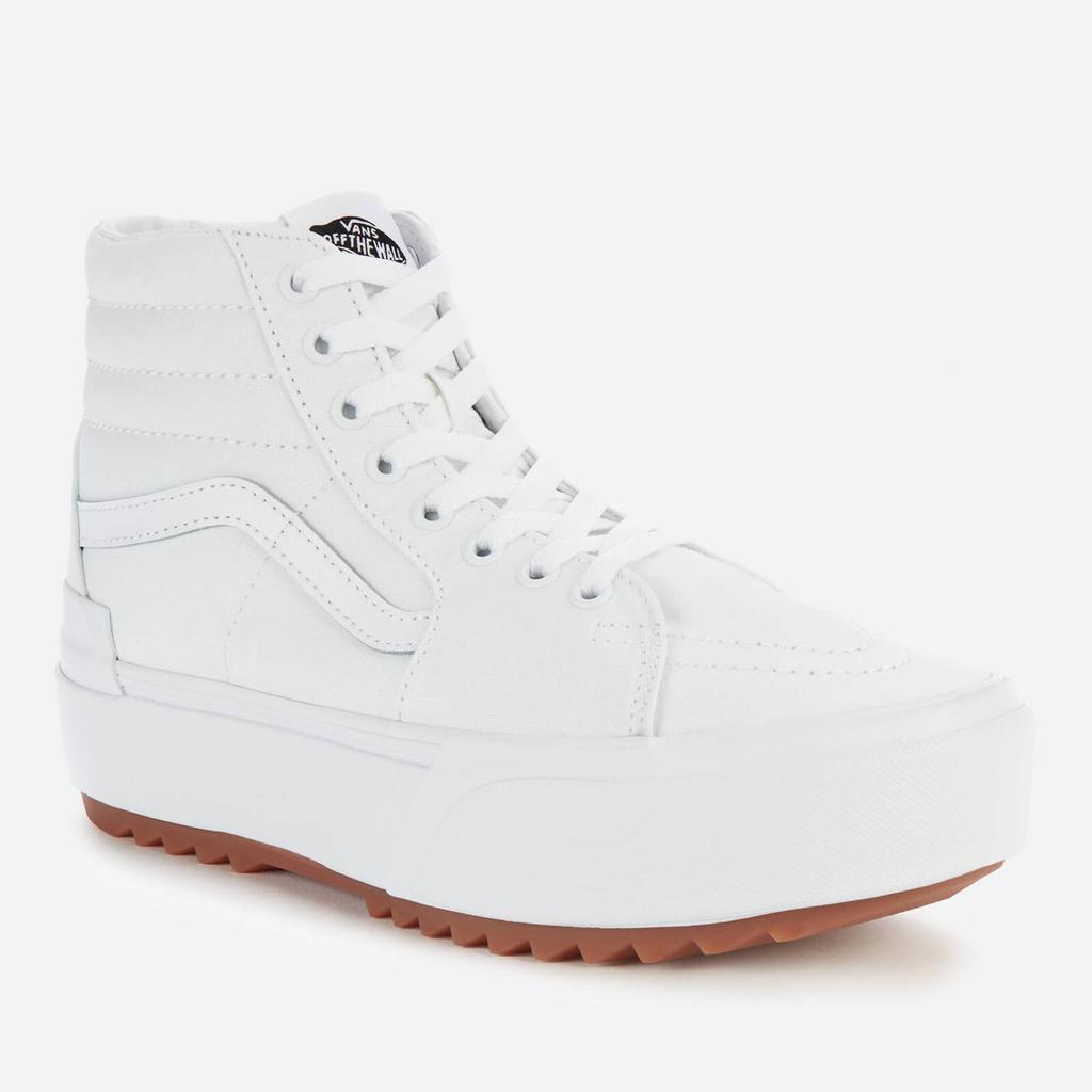 商品Vans|Vans Women's Canvas Sk8-Hi Stacked Trainers - True White,价格¥346,第4张图片详细描述