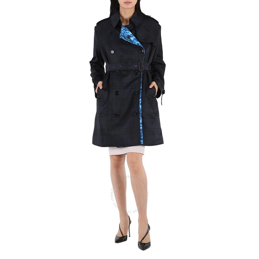 商品Burberry|Ladies Black Vintage Check Technical Loopback Trench Coat,价格¥3704,第1张图片