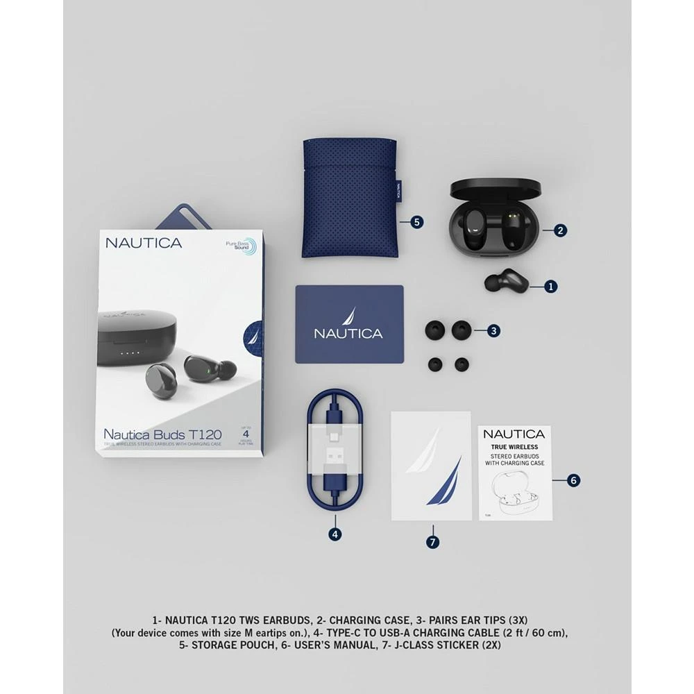 商品Nautica|True Wireless In-Ear Earbuds T120,价格¥225,第5张图片详细描述