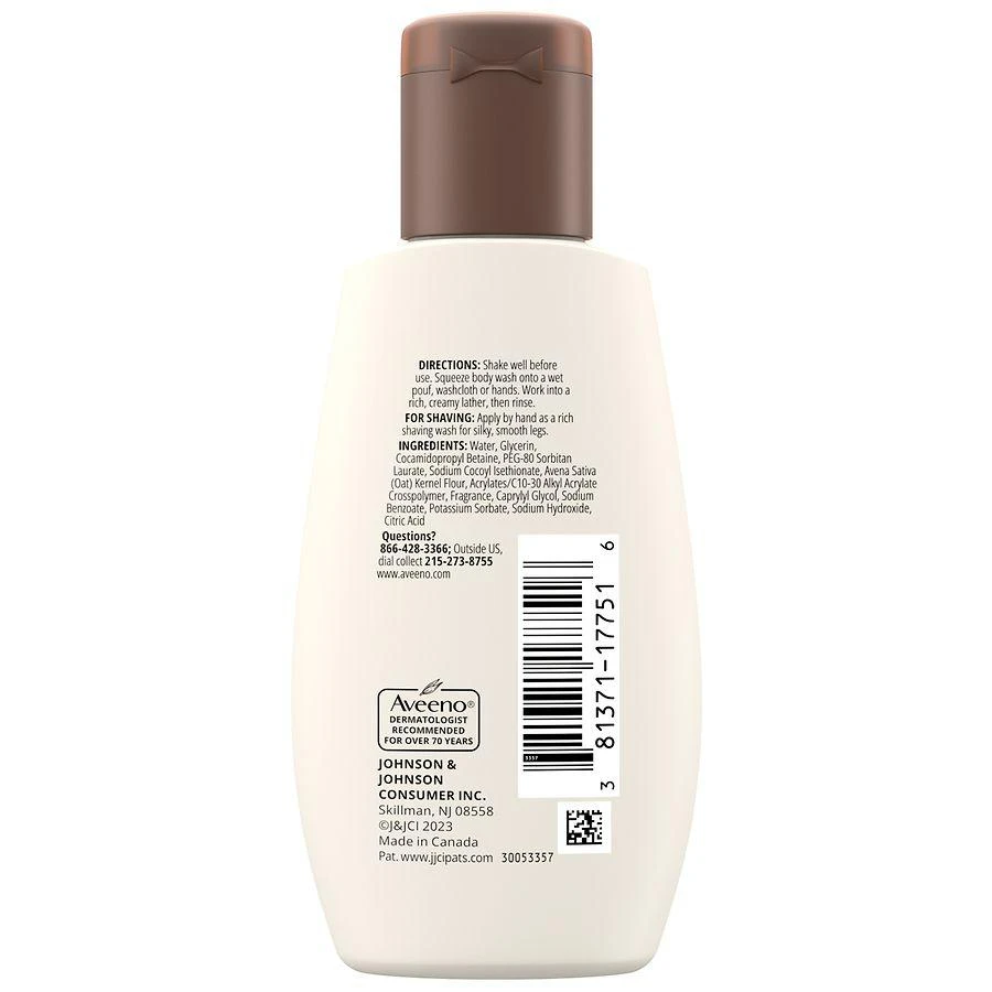 商品Aveeno|Daily Moisturizing Dry Skin Body Wash, Prebiotic Oat, Travel Size,价格¥28,第2张图片详细描述