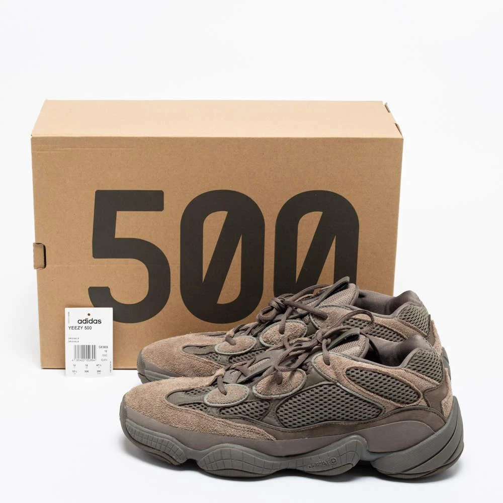 Yeezy x Adidas Brown/Olive Green Mesh and Suede 500 Clay Sneakers Size 47 1/3 商品