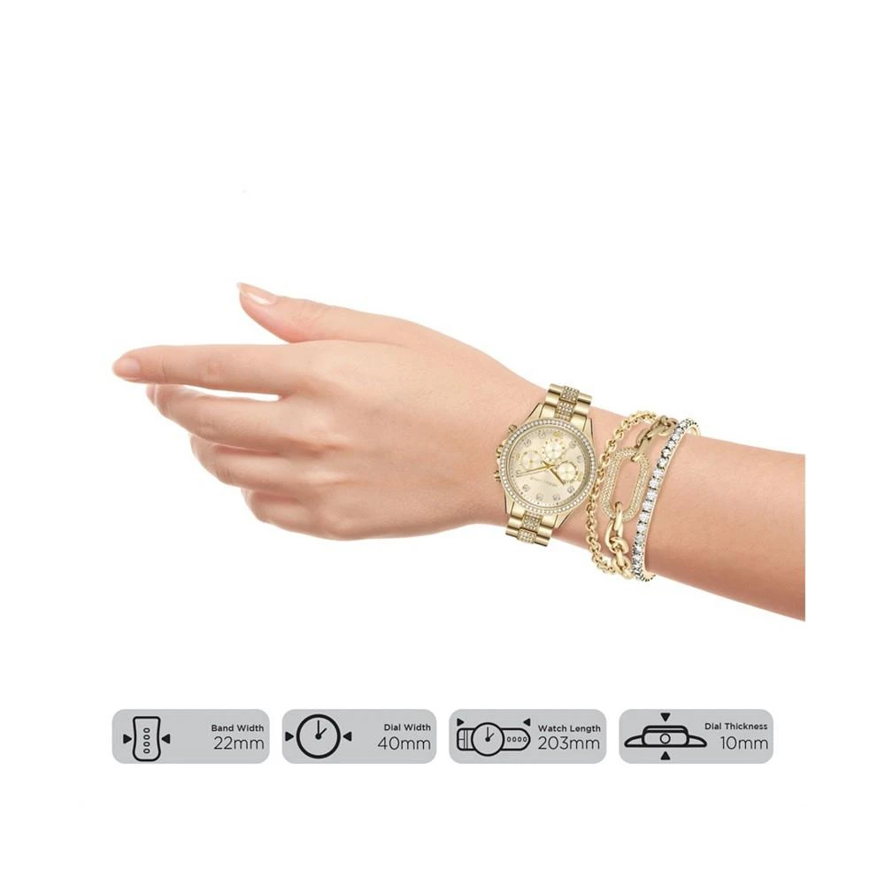 商品KENDALL & KYLIE|iTouch Women's Gold-Tone Metal Bracelet Watch,价格¥356,第2张图片详细描述