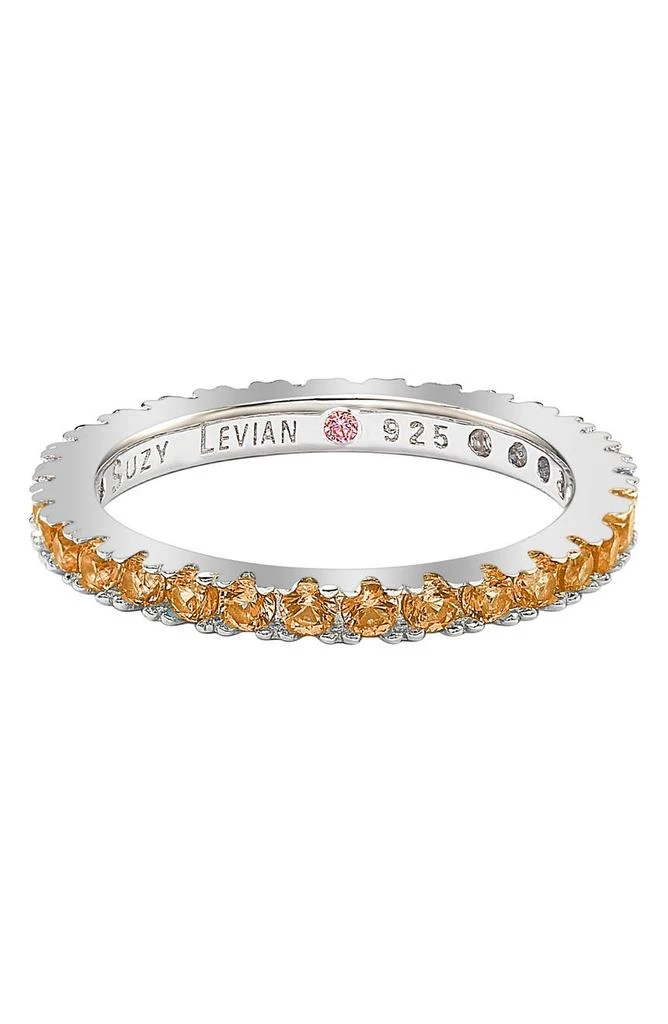 商品Suzy Levian|Sterling Silver Orange CZ Eternity Band Ring,价格¥671,第2张图片详细描述