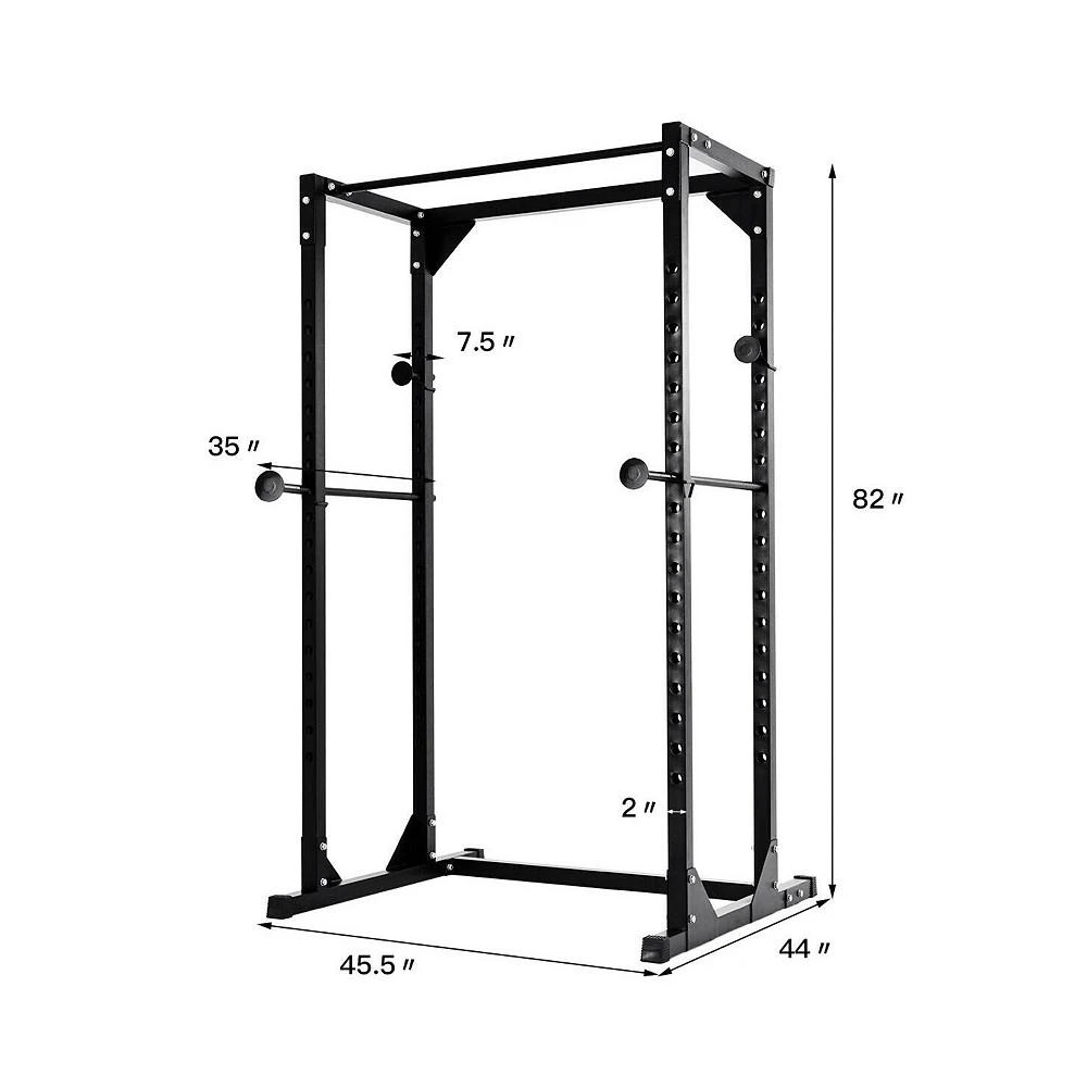 商品Costway|Adjustable Dumbbell Rack Cage Chin up Squat Stand,价格¥1393,第3张图片详细描述