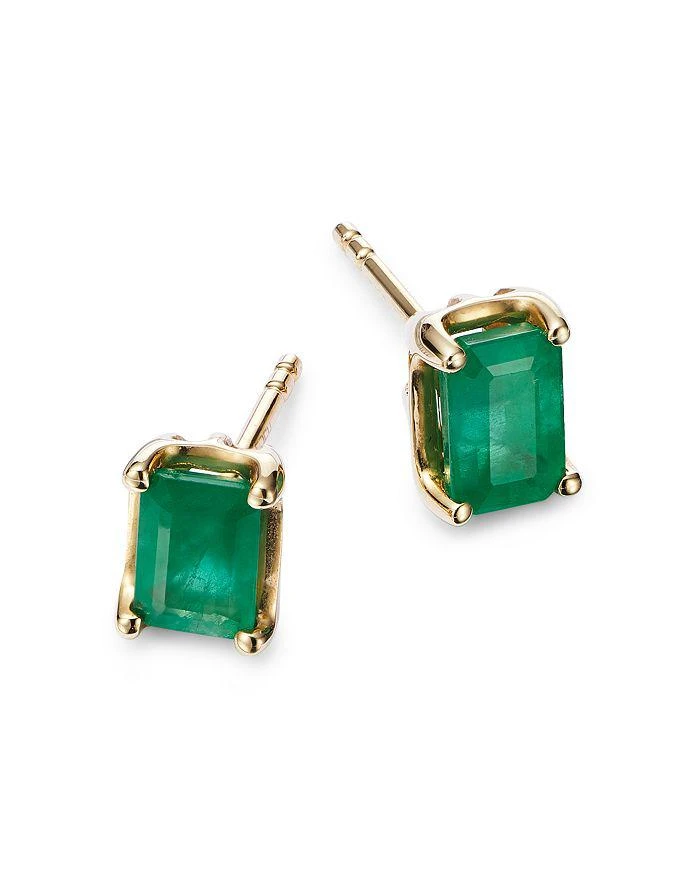 商品Bloomingdale's|Emerald Stud Earrings in 14K Yellow Gold - Exclusive,价格¥5326,第3张图片详细描述