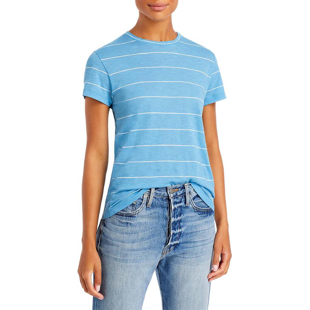 Vince Womens Crewneck Striped T-Shirt商品第1张图片规格展示