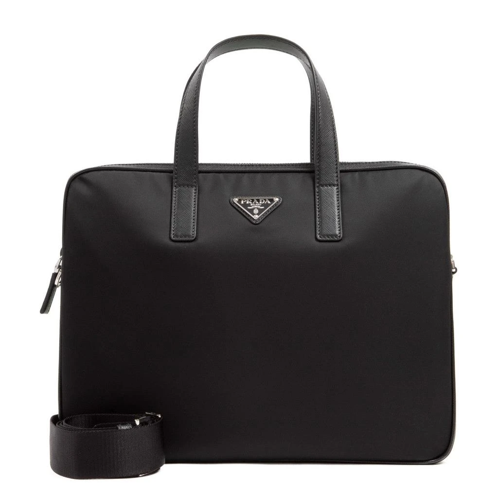商品Prada|PRADA  RE-NYLON SAFFIANO LEATHER BRIEFCASE BAG,价格¥13284,第1张图片