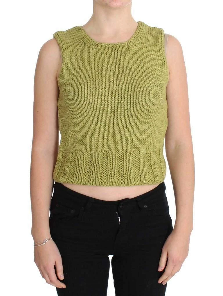 商品PINK MEMORIES|PINK MEMORIES  Cotton Blend Knitted Sleeveless Sweater,价格¥1085,第1张图片