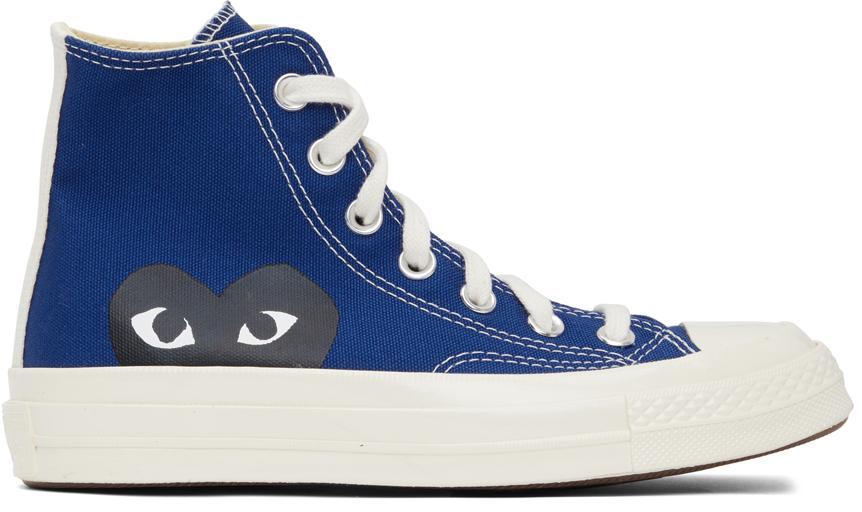 商品Comme des Garcons|Blue Converse Edition Half Heart Chuck 70 High Sneakers,价格¥1065,第1张图片