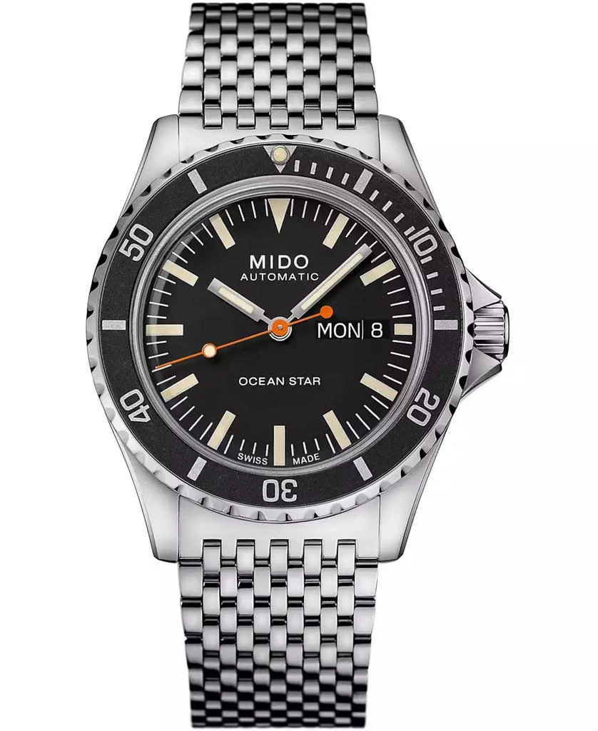 商品MIDO|Men’s Swiss Automatic Ocean Star Tribute 75th Anniversary Stainless Steel Bracelet Watch 41mm,价格¥9492,第1张图片