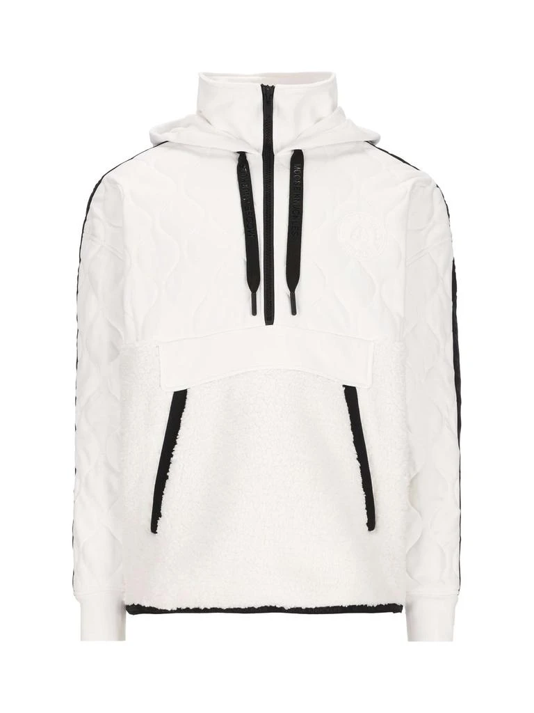 商品Moose Knuckles|Moose Knuckles Embossed Puff Logo Patch Zipped Sweater,价格¥1841,第1张图片