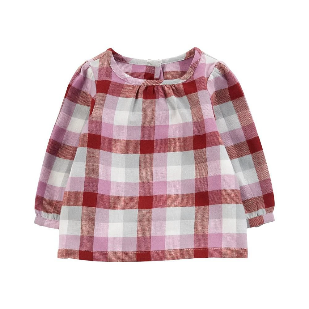 商品Carter's|Baby Girls Plaid Shirt and Denim Overall, 2 Piece Set,价格¥148,第3张图片详细描述