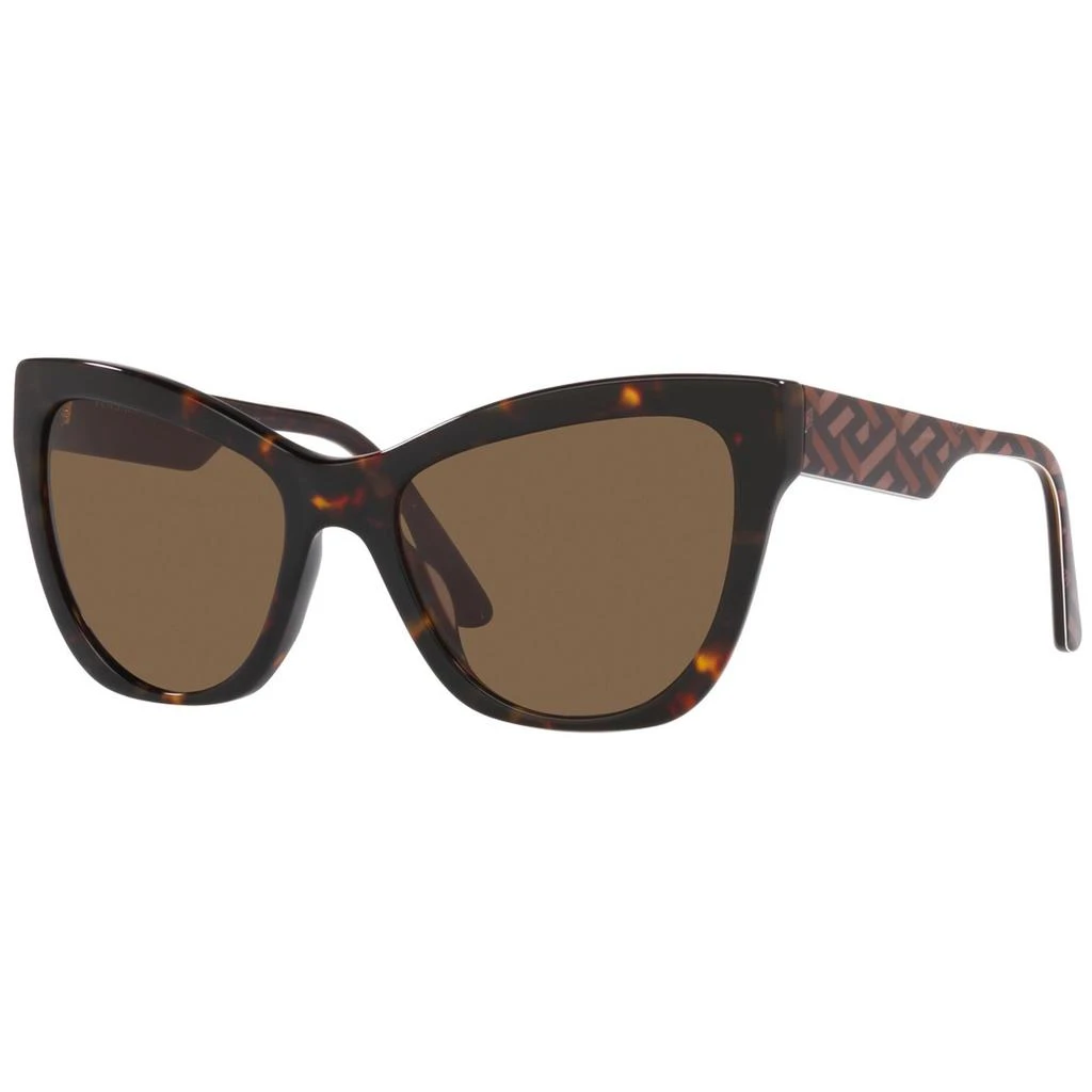 商品Versace|Versace Women's Sunglasses - Dark Brown Lens Cat Eye Acetate Frame | VE4417U 535973,价格¥688,第1张图片