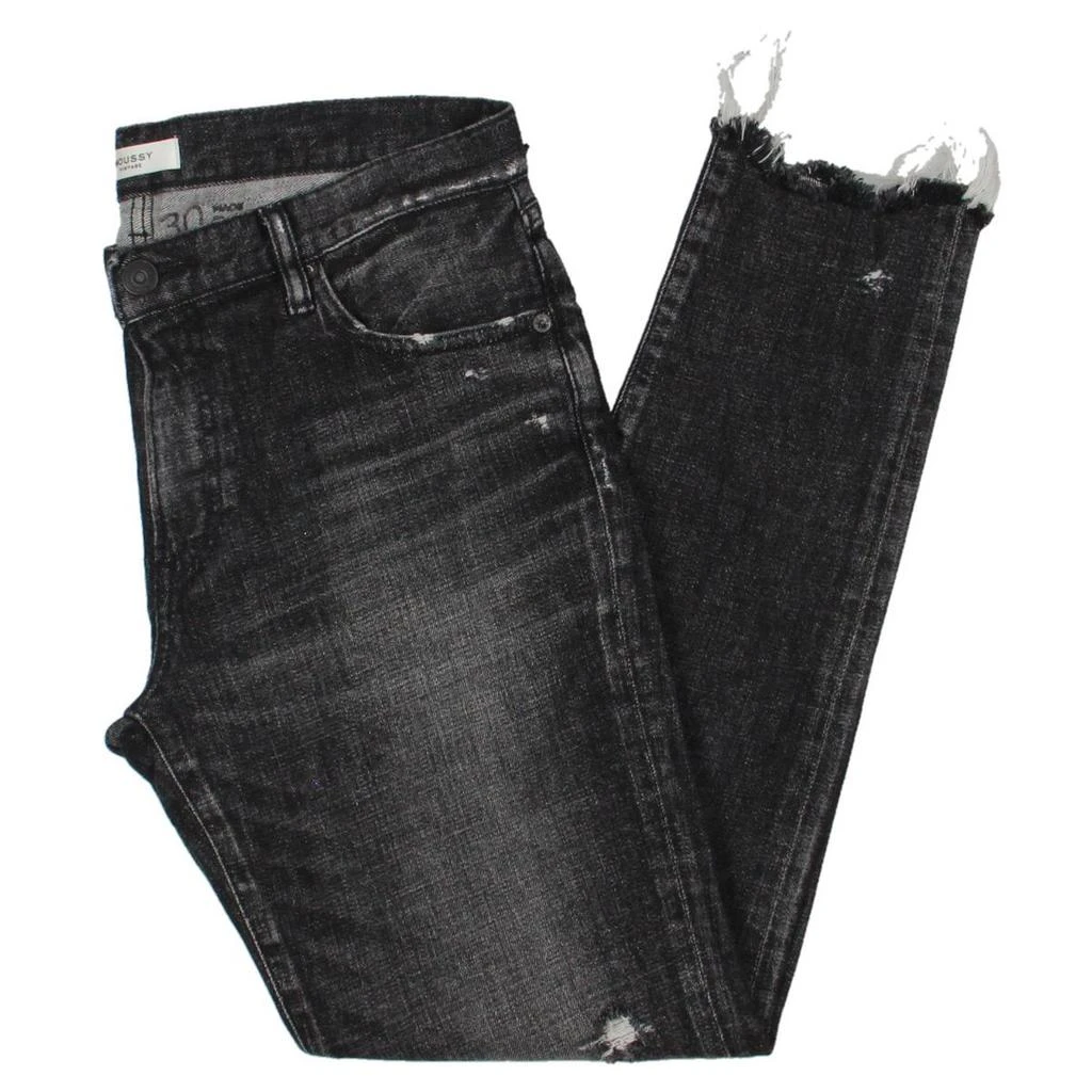 商品MOUSSY VINTAGE|Moussy Vintage Womens Checotah Frayed Hem Faded Skinny Jeans,价格¥410,第1张图片