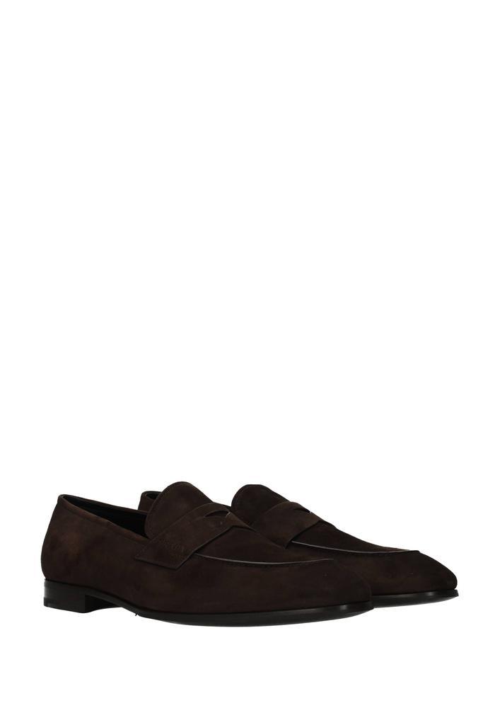 商品Prada|Loafers Suede Brown Dark Brown,价格¥2246,第4张图片详细描述