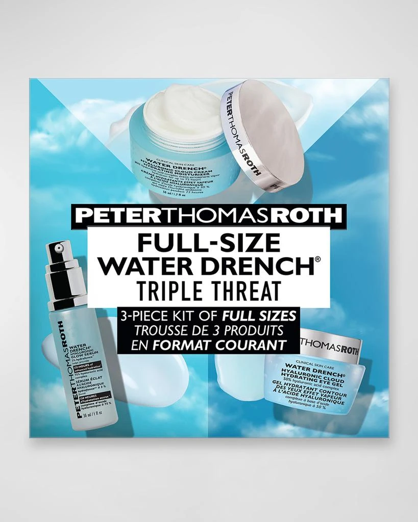 商品Peter Thomas Roth|Limited Edition Water Drench Triple Threat 3-Piece Kit ($169 Value),价格¥557,第2张图片详细描述