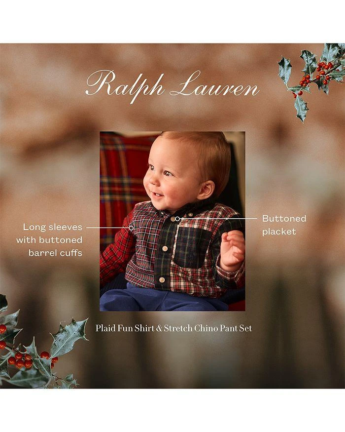 商品Ralph Lauren|Boys' Mixed Plaid Shirt & Chino Pants Set - Baby,价格¥171,第3张图片详细描述