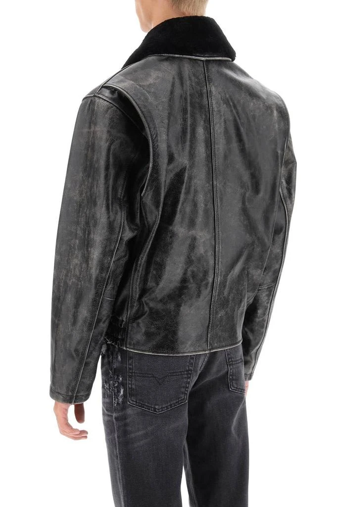 商品Diesel|L-Muds vintage-leather jacket,价格¥5002,第4张图片详细描述