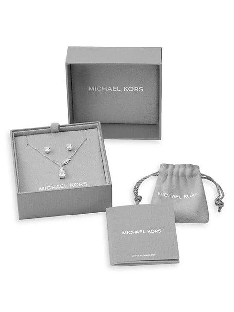 商品Michael Kors|Sterling Silver & Cubic Zirconia Necklace & Earrings Set,价格¥1455,第4张图片详细描述