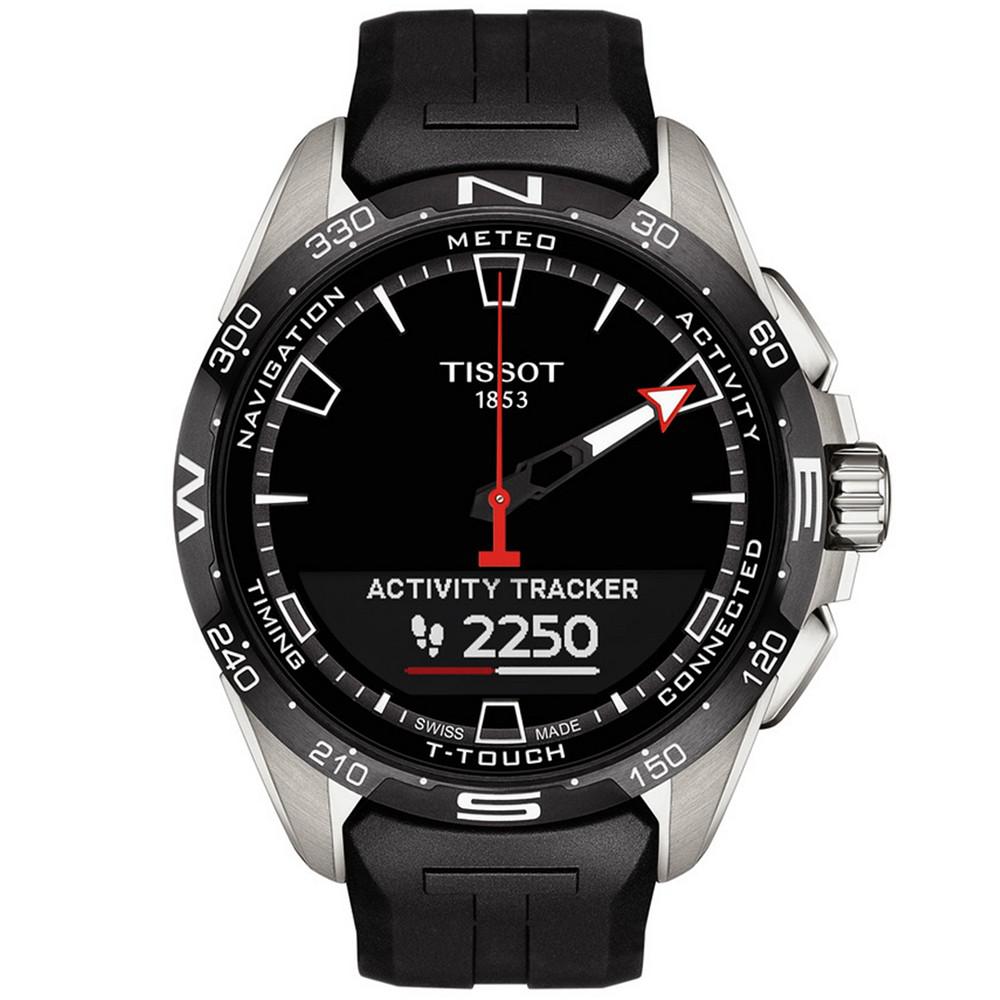 Men's Swiss T-Touch Connect Solar Black Rubber Strap Smart Watch 48mm商品第10张图片规格展示