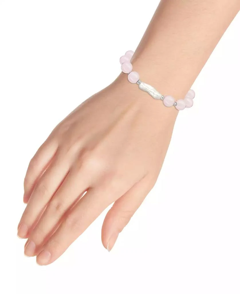 商品Macy's|Genuine Stone Bead Biwa Pearl Stretch Bracelet,价格¥161,第2张图片详细描述