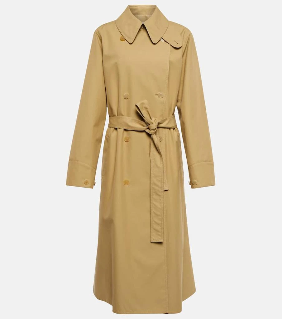 商品Loewe|Double-breasted cotton trench coat,价格¥24358,第1张图片