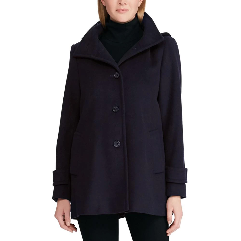 商品Ralph Lauren|Women's Hooded Wool Blend Walker Coat,价格¥1117,第1张图片