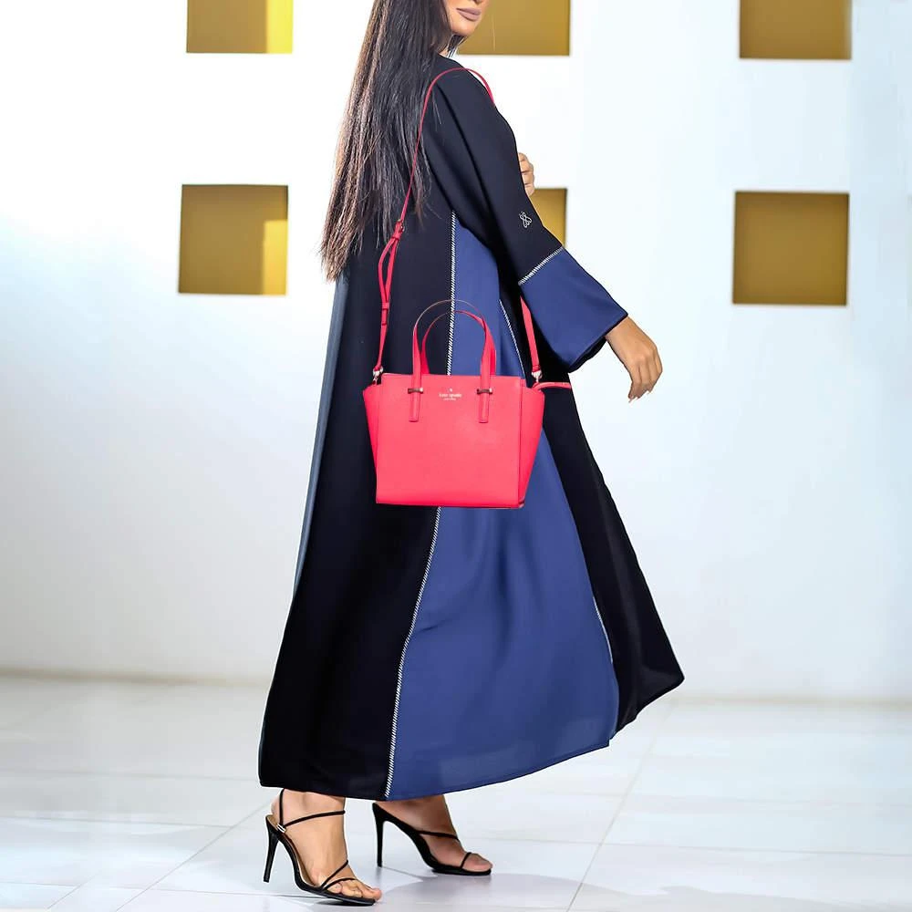 商品[二手商品] Kate Spade|Kate Spade Coral Red Leather Cedar Street Hayden Tote,价格¥1400,第2张图片详细描述