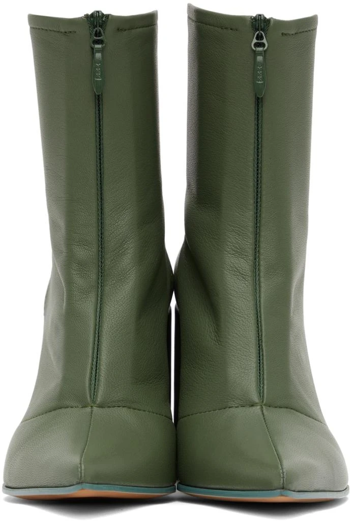 商品MAISON MARGIELA|Green Front Zip Ankle Boots,价格¥2074,第2张图片详细描述
