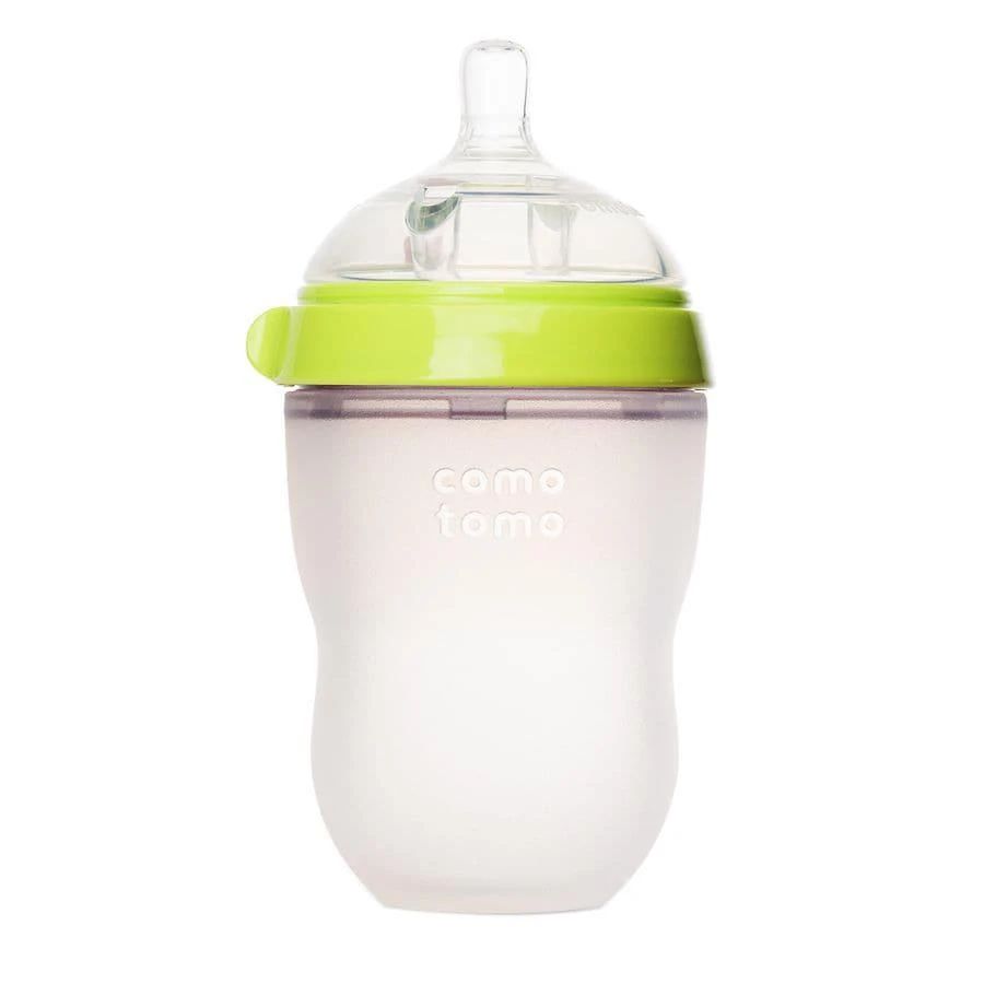 商品Comotomo|婴儿宽口硅胶妈妈奶瓶 绿色 250ml,价格¥104,第1张图片