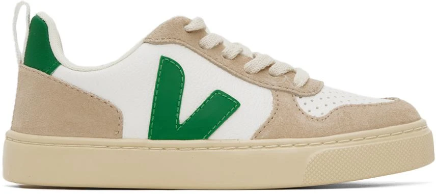 商品Veja|Kids White & Beige V-10 Sneakers,价格¥527,第1张图片