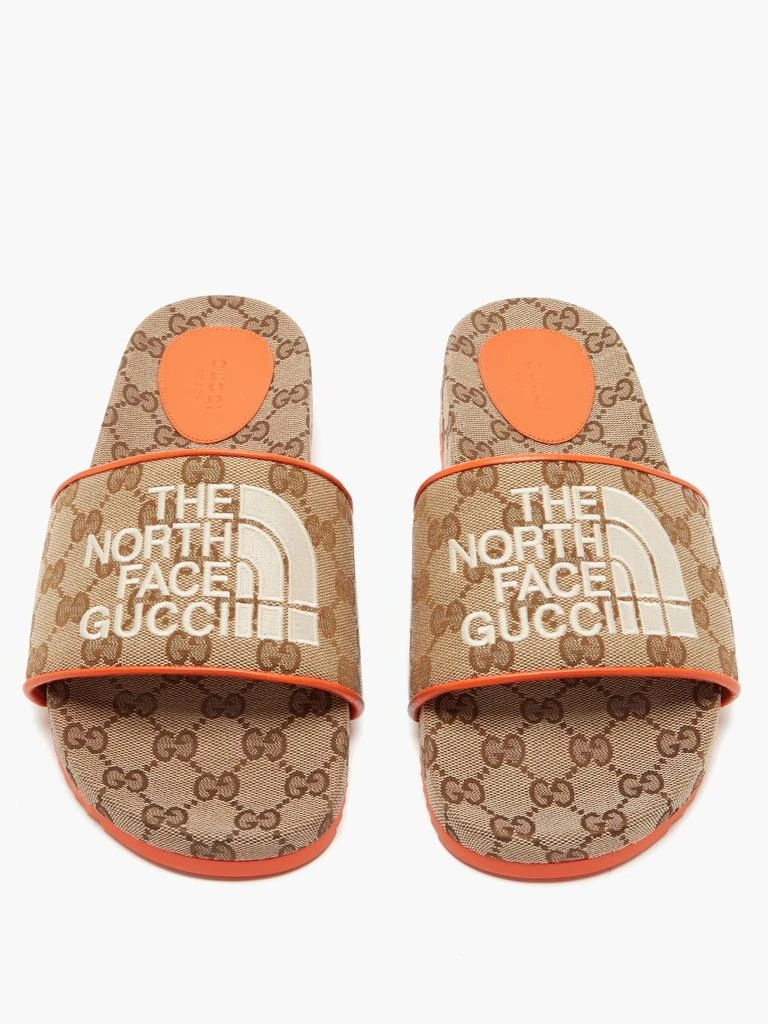 商品Gucci|X The North Face logo-embroidered slides,价格¥4699,第5张图片详细描述