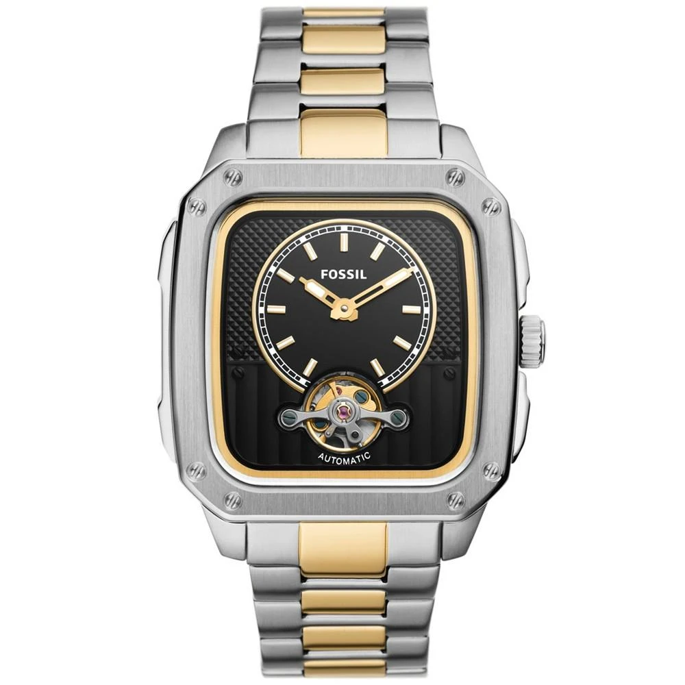 商品Fossil|Men's Inscription Automatic Two-Tone Stainless Steel Bracelet Watch, 42mm,价格¥1379,第1张图片