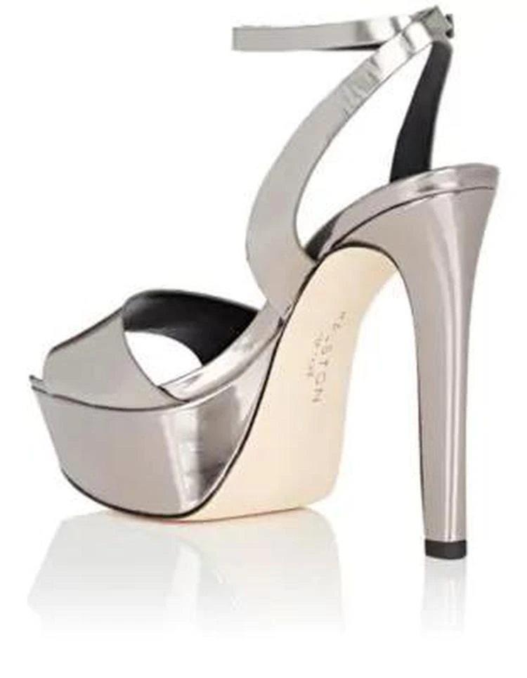 商品Halston Heritage|Bobbie Specchio Leather Platform Sandals,价格¥1183,第3张图片详细描述