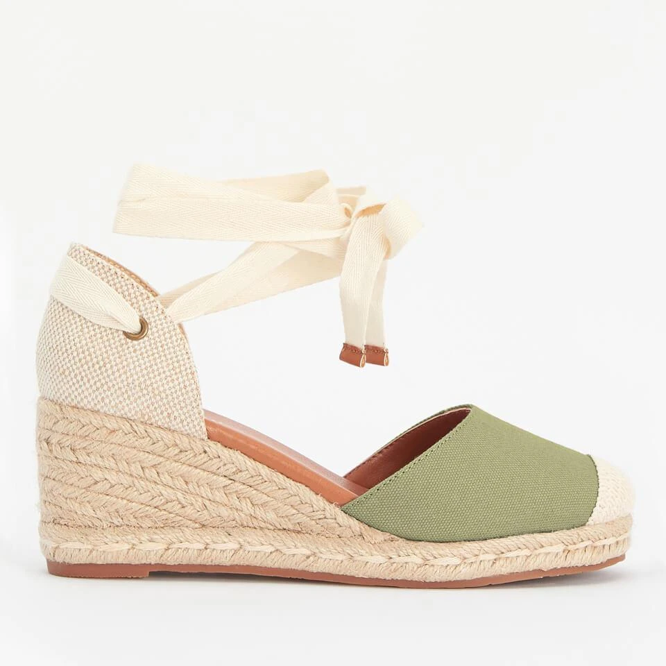 商品Barbour|BARBOUR CANDICE TIED-UP CANVAS ESPADRILLES,价格¥297,第1张图片