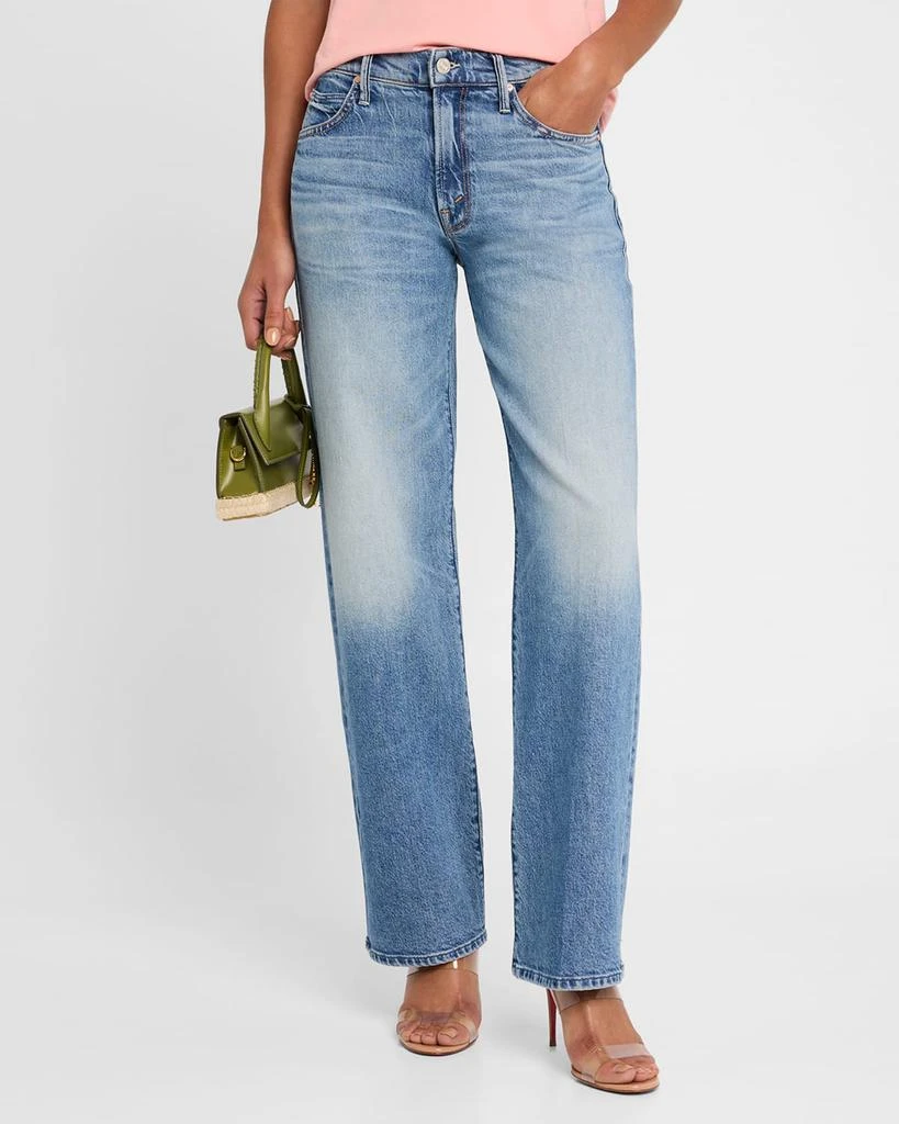商品MOTHER|Lil' Mid-Rise Tunnel Vision Sneak Jeans,价格¥2061,第4张图片详细描述