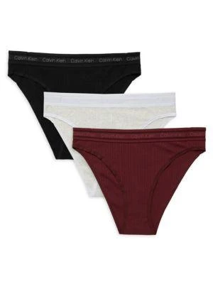 商品Calvin Klein|3-Pack Logo Mid Rise Brief,价格¥153,第1张图片