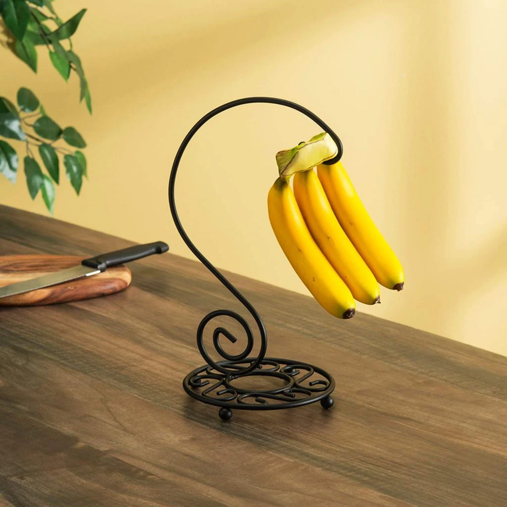 商品Home Basics|Home Basics Scroll Collection Steel Banana Tree, Black,价格¥119,第2张图片详细描述