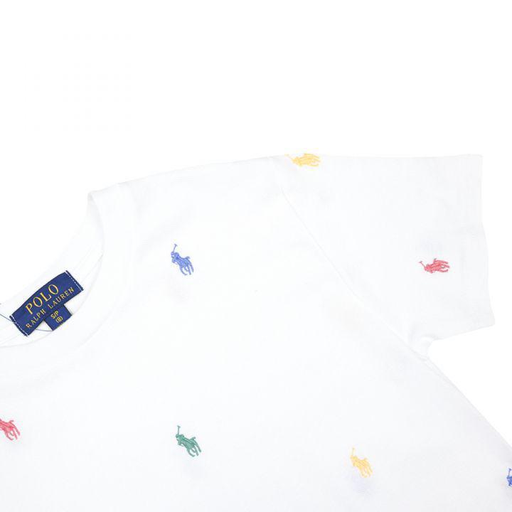 商品Ralph Lauren|White Repeat Pony Logo Short Sleeve T Shirt,价格¥393-¥428,第4张图片详细描述