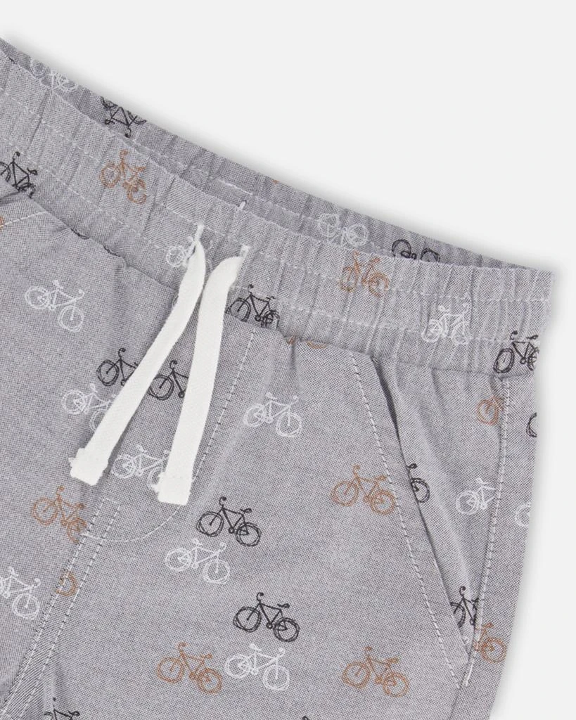 商品Deux par Deux|Chambray Short Dark Grey Printed Bicycle,价格¥390,第5张图片详细描述