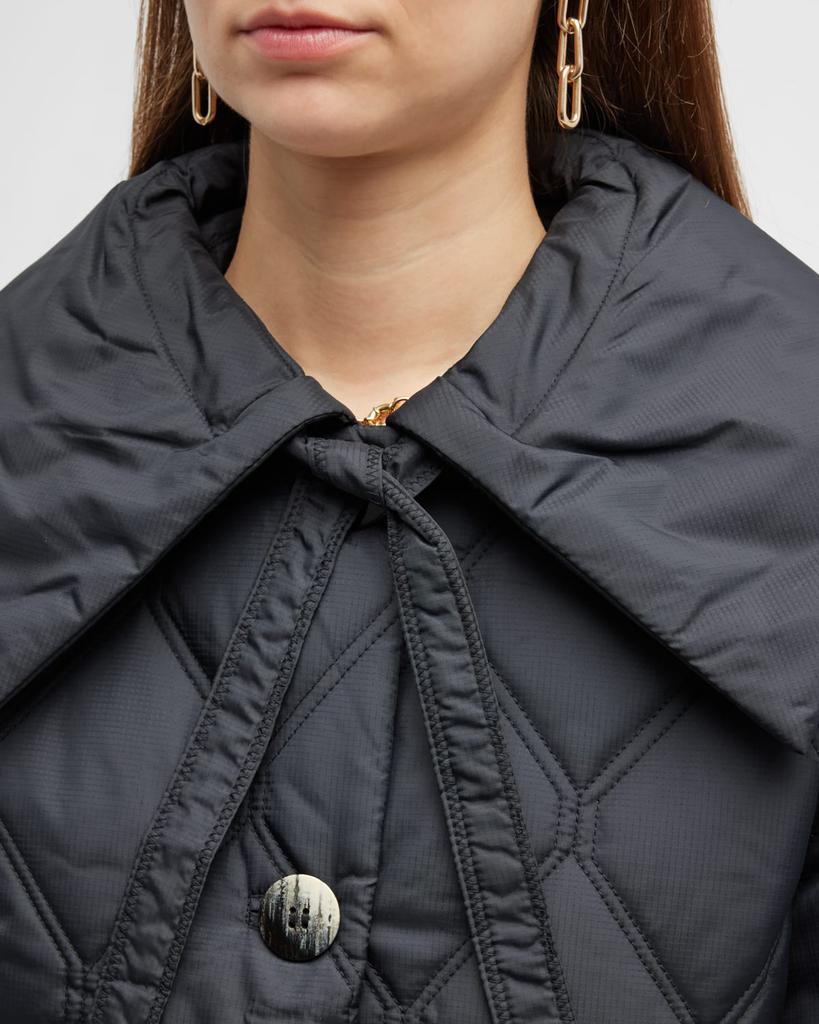 Quilted Oversized Collar Jacket商品第5张图片规格展示