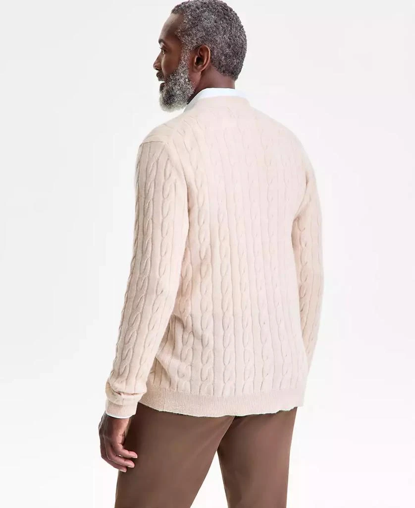 商品Club Room|Men's Regular-Fit Cable-Knit 100% Cashmere Cardigan, Macy's Exclusive,价格¥887,第2张图片详细描述