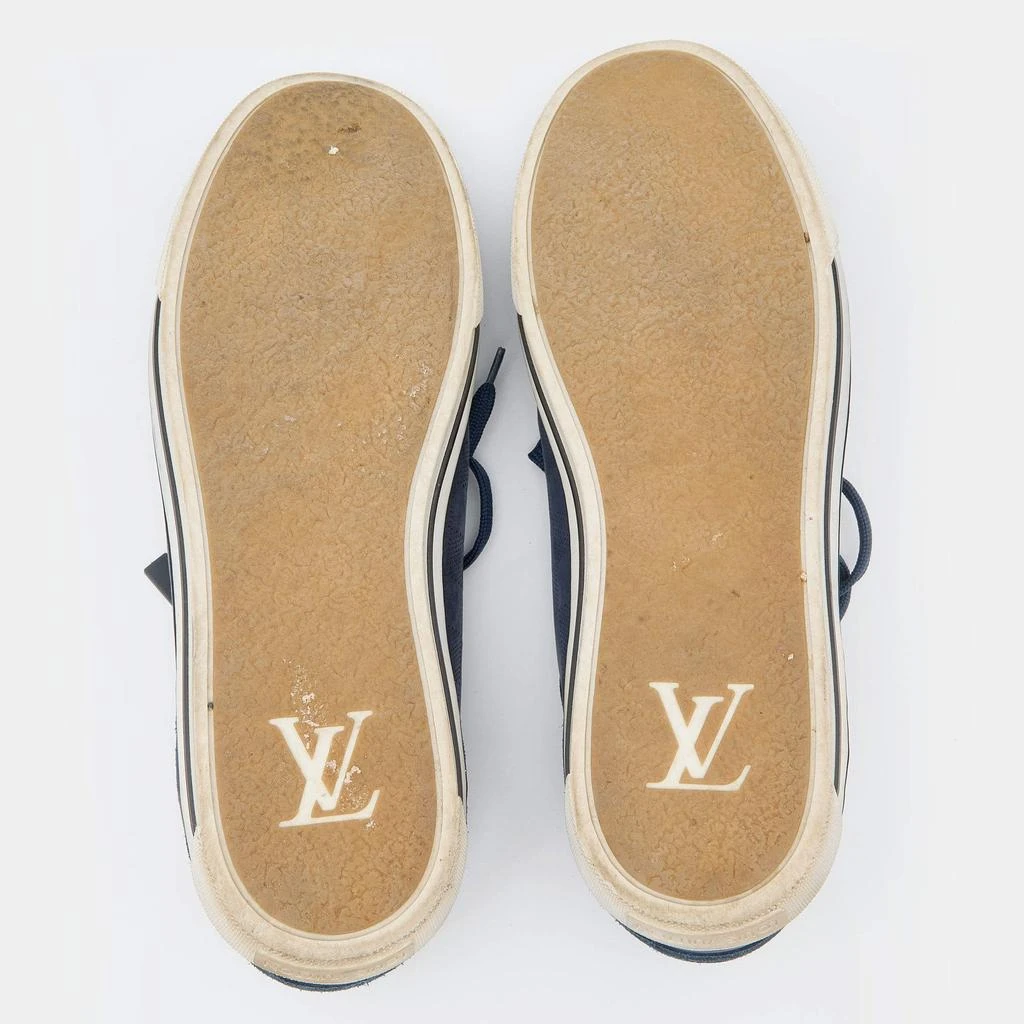 Louis Vuitton Blue Damier Nubuck Leather and Suede Aventure Zip Up Sneakers Size 43 商品